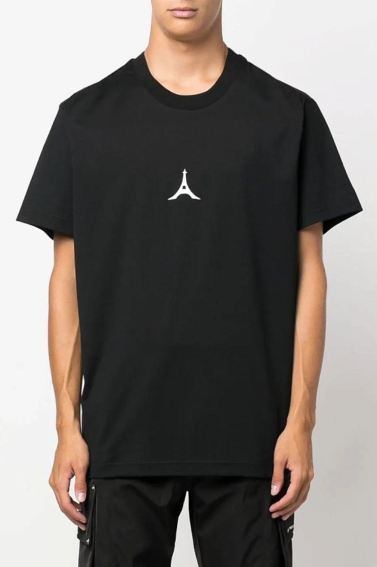 Чёрная оверсайз футболка Givenchy Eiffel Tower