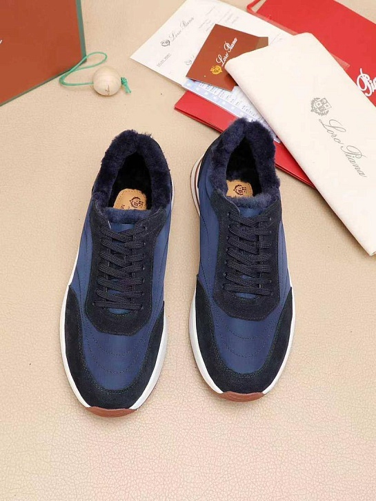 Кроссовки с мехом Loro Piana Week End Walk Evo