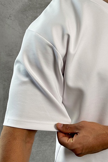 Белая оверсайз футболка Dolce&Gabbana logo-plaque   