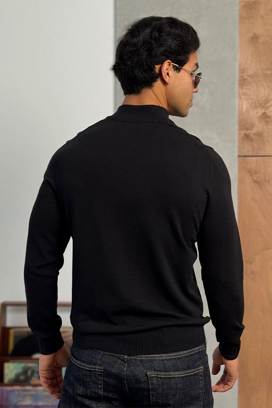 Чёрный джемпер Loro Piana Zip Neck