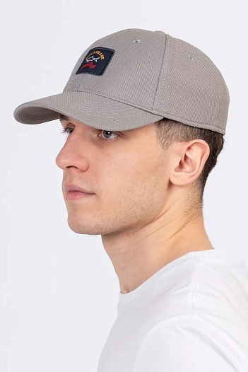 Мужская серая бейсболка Paul & Shark logo-patch   