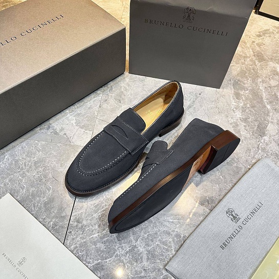 Мужские замшевые лоферы Brunello Cucinelli