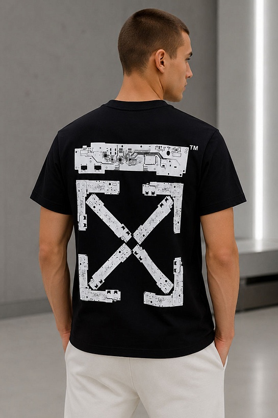 Чёрная футболка Off-White teenage engineering