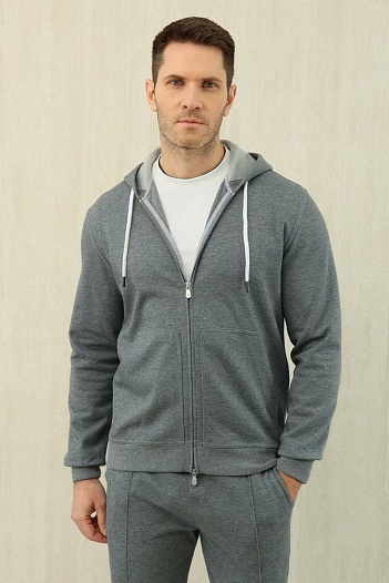 Кофта на молнии Brunello Cucinelli Premium - Grey   