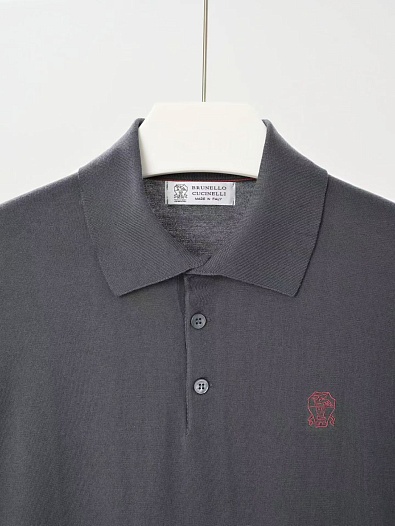 Мужское серое поло Brunello Cucinelli premium   