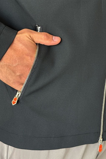 Мужская чёрная куртка Hermes   