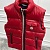 Мужской жилет красного цвета Moncler logo-patch