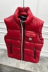 Мужской жилет красного цвета Moncler logo-patch