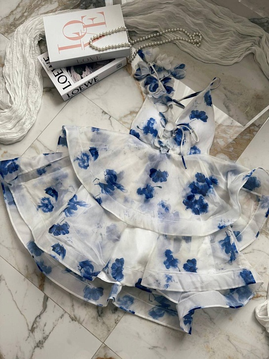 Женское платье Zimmermann голубого цвета