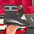 Женские кожаные балетки чёрного цвета Chanel premium