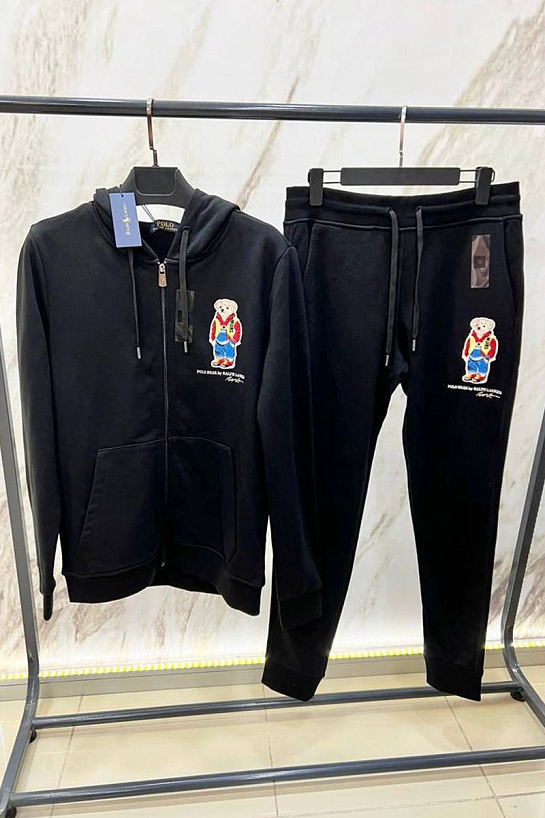 Мужские чёрные штаны Polo Ralph Lauren logo-embroidered