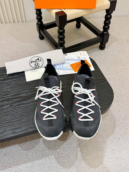 Текстильные кроссовки Hermes lift slip-on
