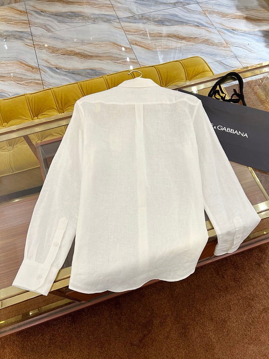 Льняная рубашка Dolce & Gabbana Premium - White