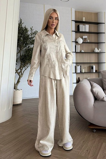 Женский бежевый костюм Zimmermann premium   