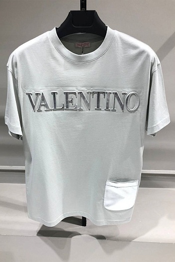 Мужская футболка Valentino high-shine logo - Light Green   