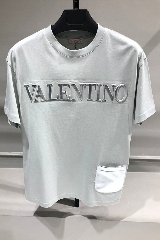 Мужская футболка Valentino high-shine logo - Light Green