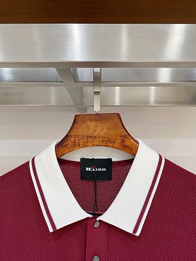 Мужское красное поло Kiton premium   