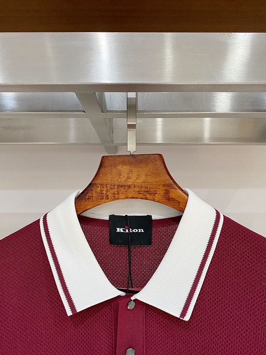 Мужское красное поло Kiton premium