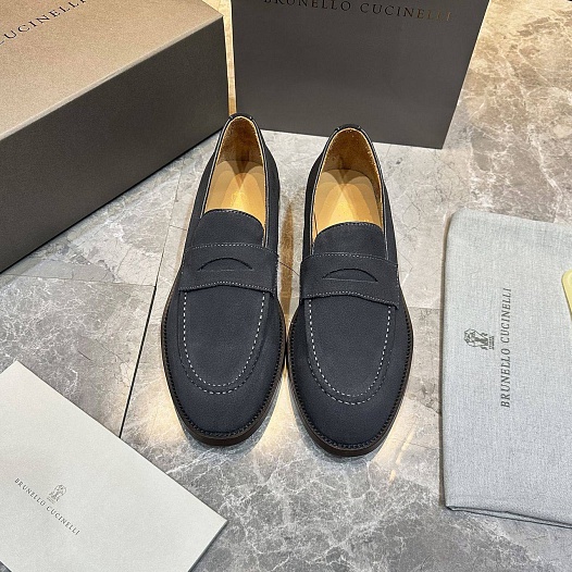 Мужские замшевые лоферы Brunello Cucinelli   