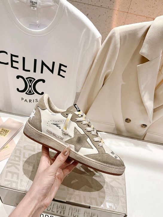 Женские кожаные кроссовки Golden Goose Ball Star premium