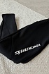 Женские утеплённые леггинсы на флисе Balenciaga чёрного цвета
