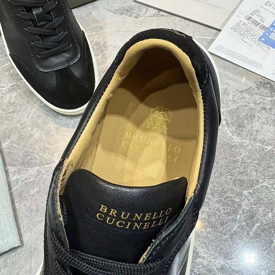 Мужские комбинированные кроссовки Brunello Cucinelli