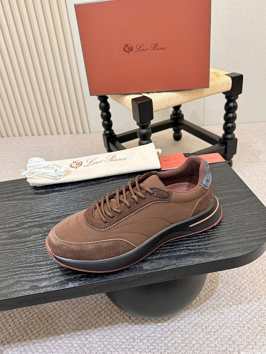 Мужские кроссовки Loro Piana Week End Walk - Brown