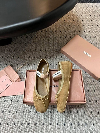 Женские замшевые балетки MIU MIU premium   