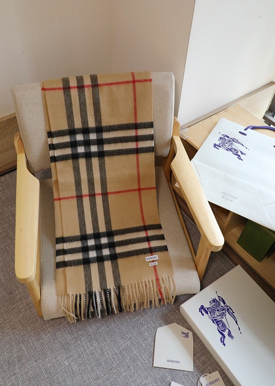 Шарф Burberry two-tone Check premium 168x30 см - Chestnut
