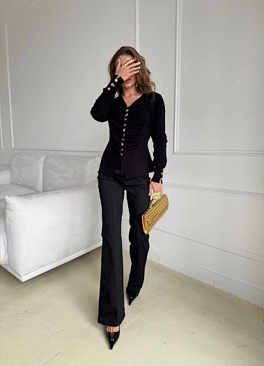 Женская кофта чёрного цвета Schiaparelli Premium   