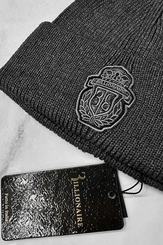 Шапка Billionaire logo-embroidered - Grey