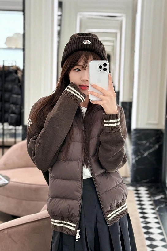 Куртка Moncler logo-applique - Brown