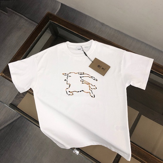 Мужская белая футболка Burberry Premium