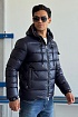 Мужской тёмно-синий пуховик Moncler Pavin