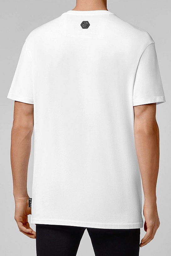 Белая футболка со стразами Philipp Plein