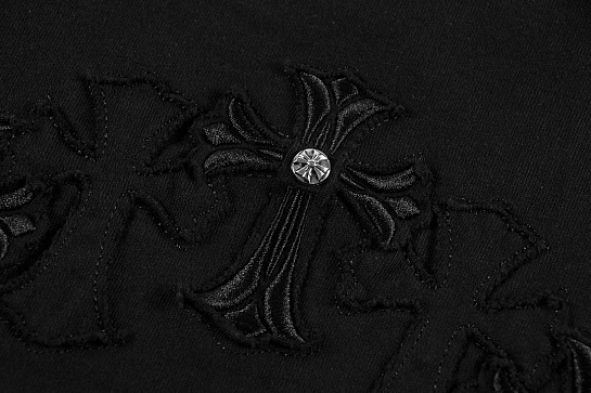 Чёрная оверсайз футболка Gothic logo