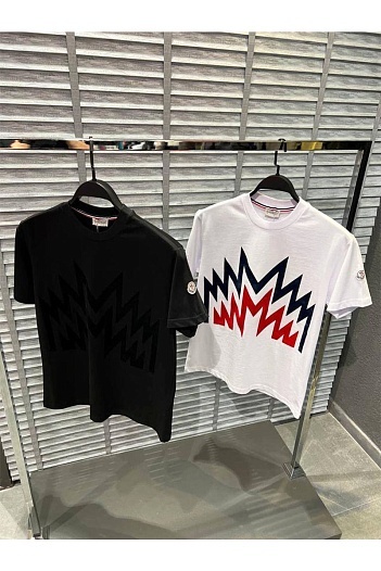 Мужская чёрная футболка Moncler Multi M Logo   