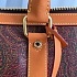 Кожаная дорожная сумка Etro с узором пейсли 50x28 см