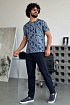 Синяя футболка с узором пейсли Etro Premium