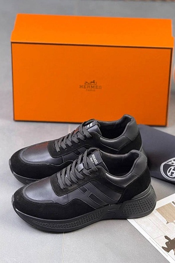 Мужские комбинированные кроссовки Hermes   