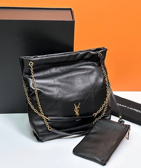 Кожаная сумка Yves Saint Laurent Jamie Premium 28x28x6 см - Black