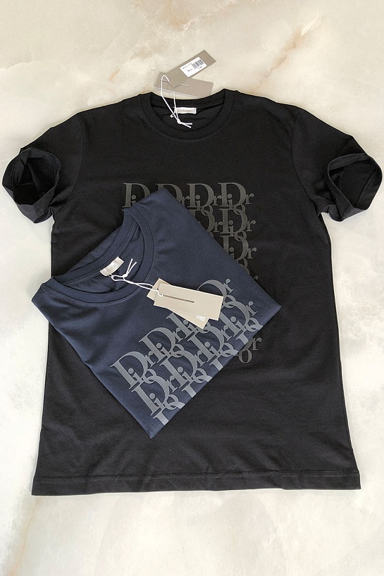 Тёмно-синяя мужская футболка Dior