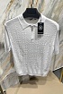 Мужское поло Stefano Ricci zip neck - White