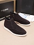 Замшевые лоферы с мехом Hugo Boss high-top - Brown