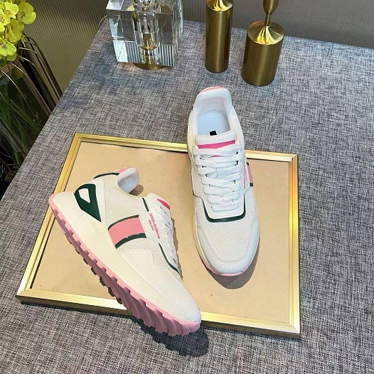 Женские комбинированные кроссовки Dolce & Gabbana - White / Pink   