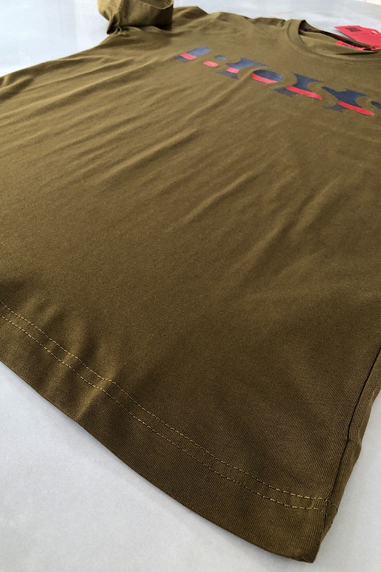 Мужская тёмно-зелёная футболка Hugo Boss