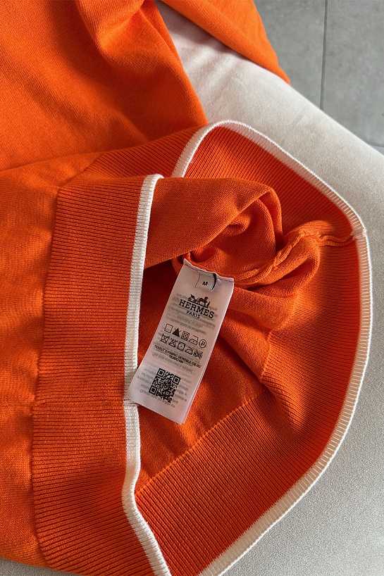 Мужской джемпер Hermes оранжевого цвета