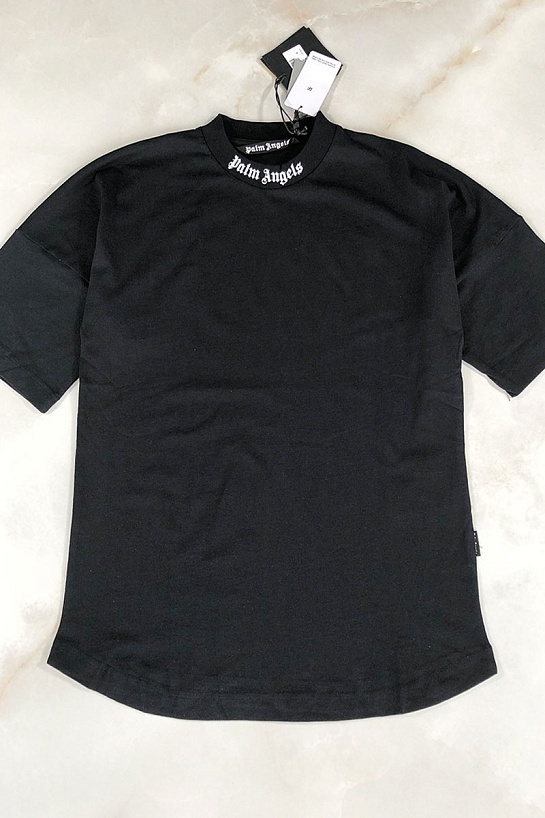 Черная оверсайз футболка Palm Angels logo-print