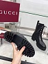 Женские кожаные ботинки Gucci Double G