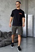 Чёрная оверсайз футболка Heron Preston Collaboration
